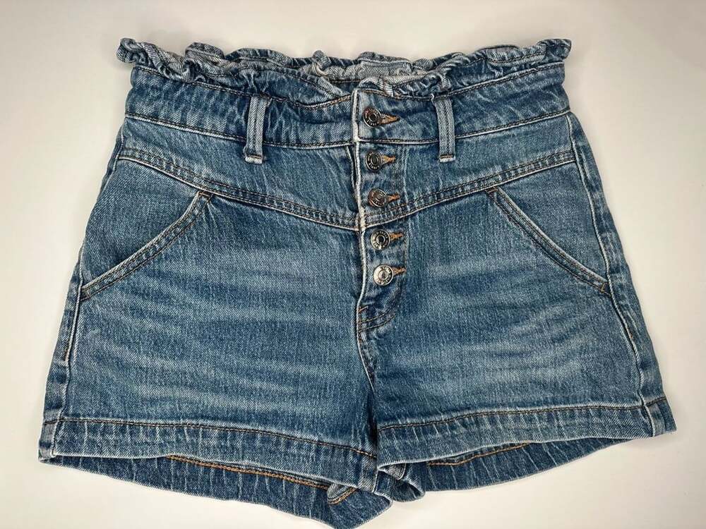 Wild Fable Ruffle Paperbag Waist Denim Shorts Size 2